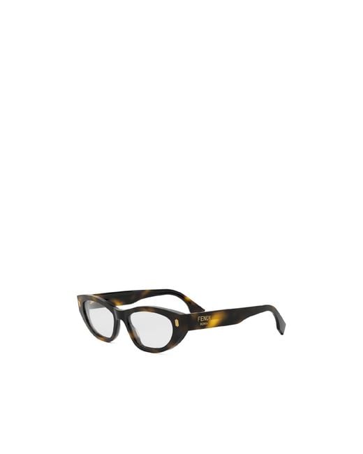 Fendi White Eyewear Cat-Eye Frame Glasses