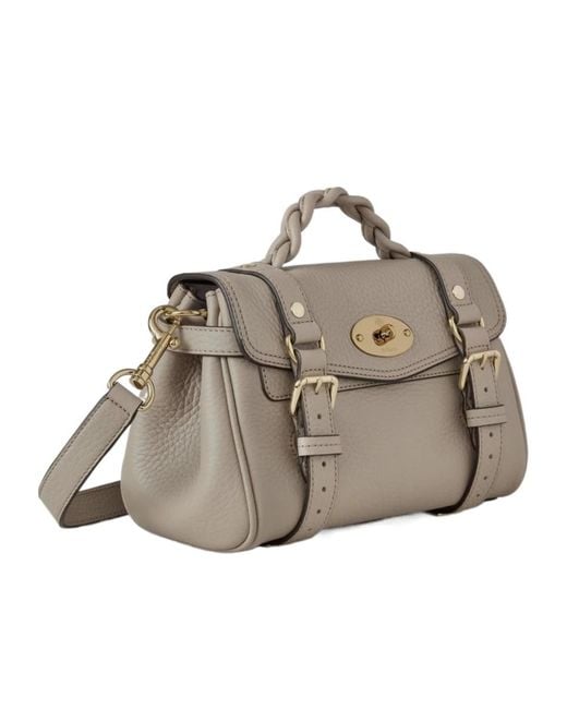 Mulberry Metallic Mini Alexa Braided-Handle Tote Bag