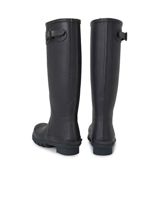 Barbour Black Logo Tall Rain Boots