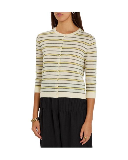 Vince Natural Cashmere-Blend Cardigan