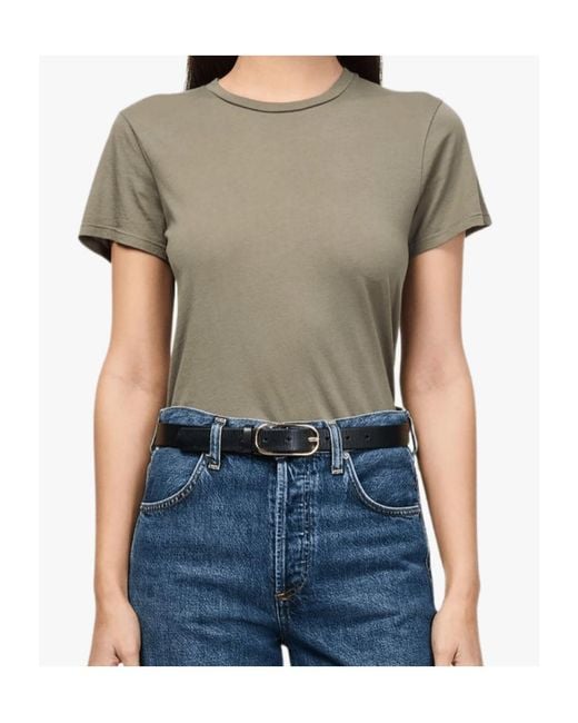 Nili Lotan Gray Short-Sleeved T-Shirt