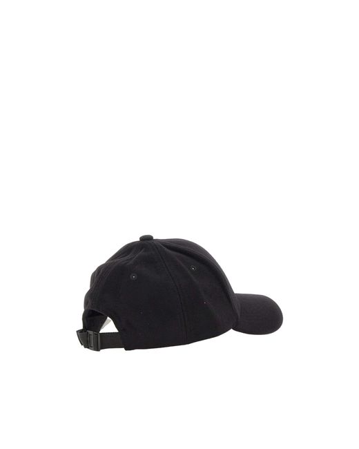 Stone Island Black Compass Embroidered Curved Peak Cap for men