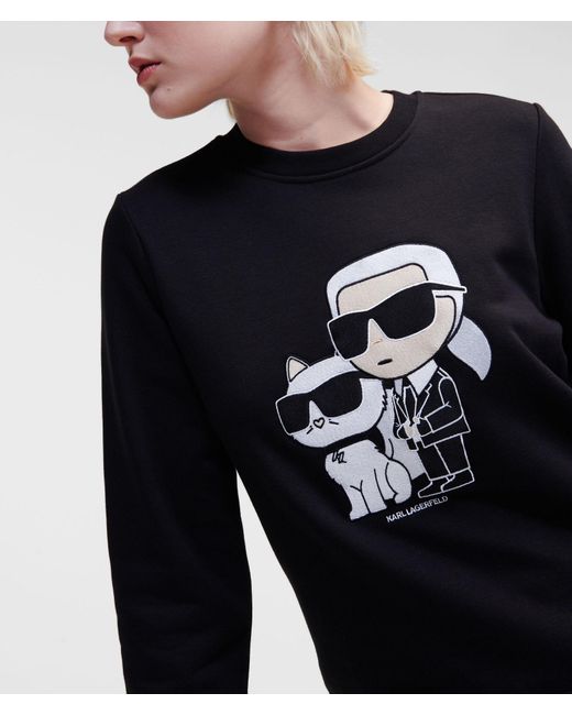 Karl Lagerfeld Blue Karl Ikonik Karl Choupette Sweatshirt