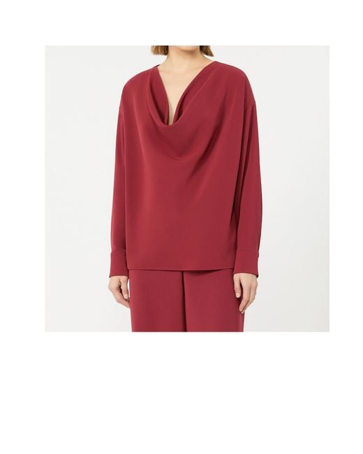 Max Mara Red Studio Mstottimo Long-Sleeved Top