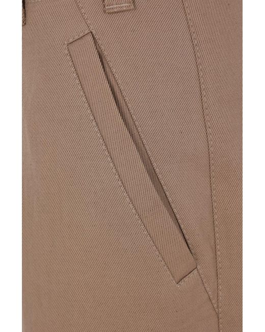Brunello Cucinelli Brown Gabardine Cropped Chino Trousers