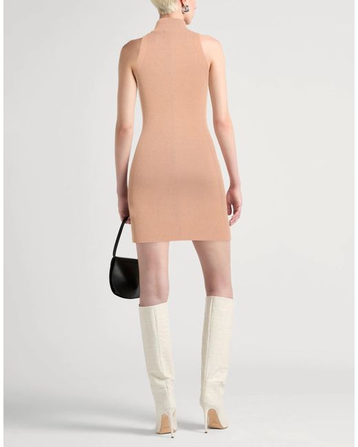 DIESEL Natural Sleeveless High-Neck Slim-Fit Fashion Dress