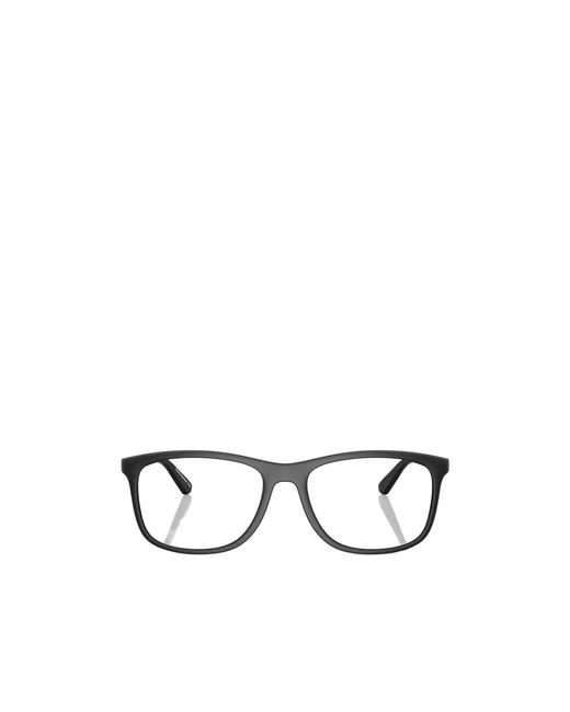 Emporio Armani White Square Frame Glasses for men