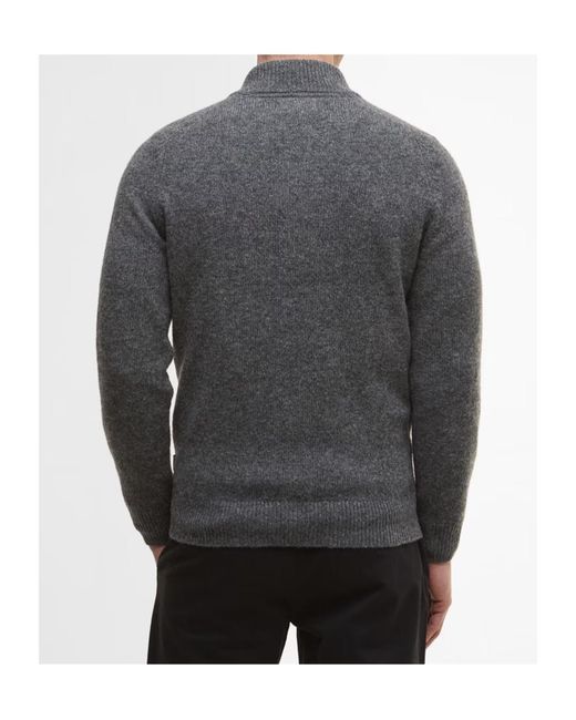 Barbour Gray Talder Zipped Jumper for men