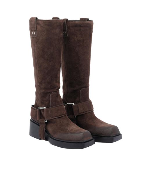 Vic Matié Brown Squared Toe Heeled Boots