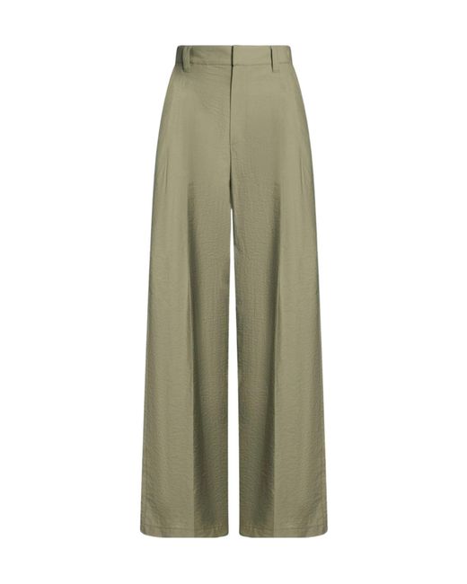 Brunello Cucinelli Green Plain Colour Casual Trousers