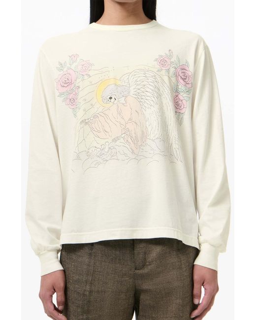 Our Legacy White Cruise Printed Long-Sleeve T-Shirt for men