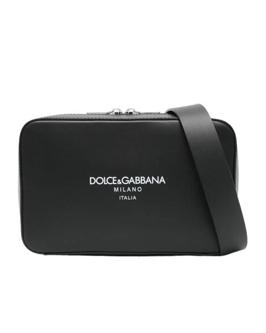 Dolce & Gabbana Black Zippered Shoulder Bag for men
