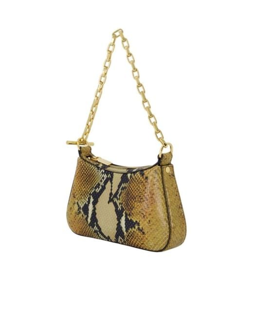 McQueen Metallic Mini T-Bar Pouch Bag