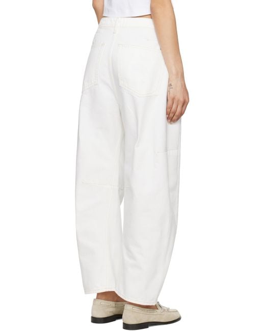 Rag & Bone White Denim Shorts With Belt Loops