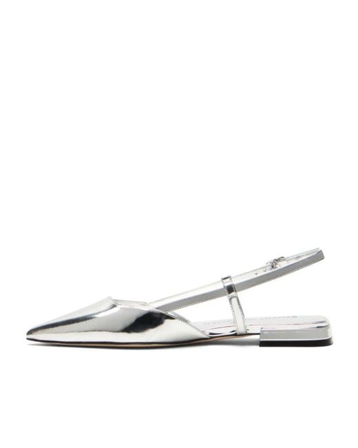 Stuart Weitzman White Vinnie Slingback