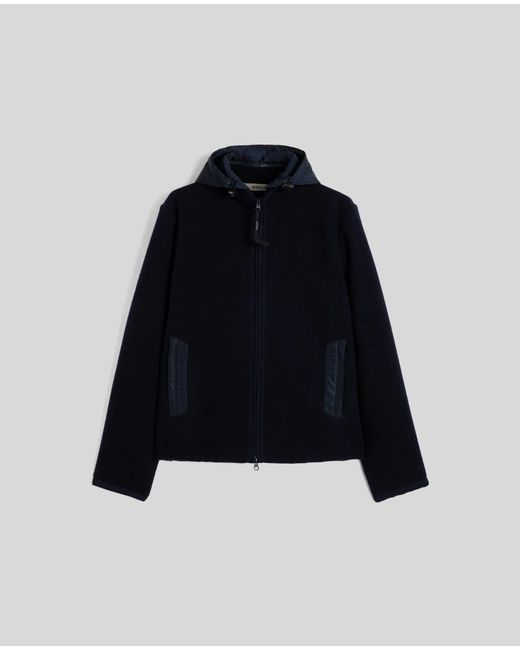 Aspesi Blue Removable-Brimmed Casual Jacket for men