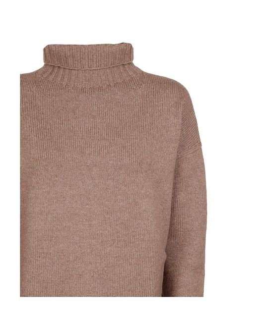 Max Mara Brown Trau Turtleneck Pullover