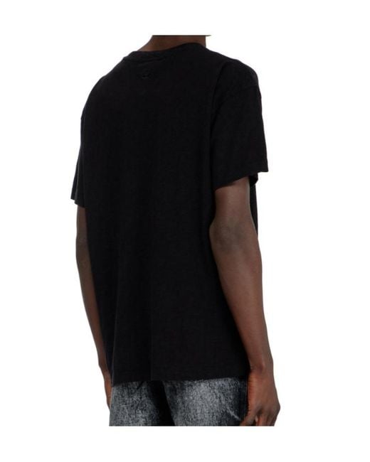 DIESEL Black T-Norm-Aa2 Foil-Print T-Shirt for men
