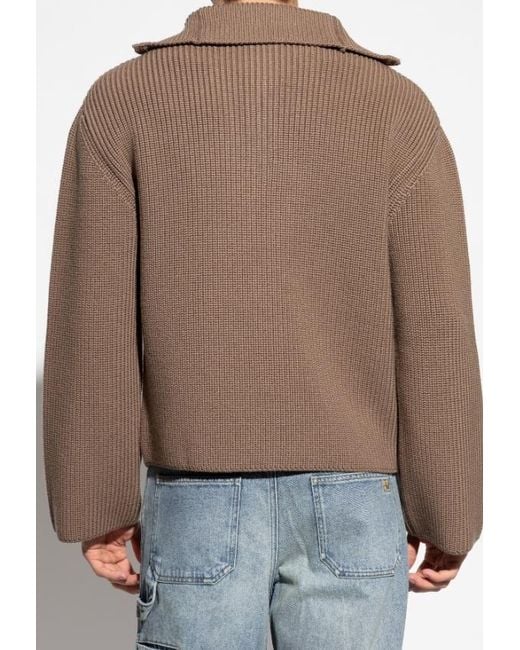 Courreges Brown Long Sleeve Sweater for men