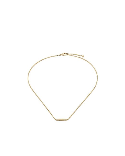 Gucci Metallic Link To Love Necklace With Bar