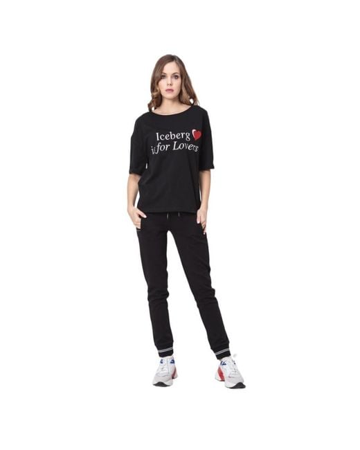 Iceberg Black Printed T-Shirt