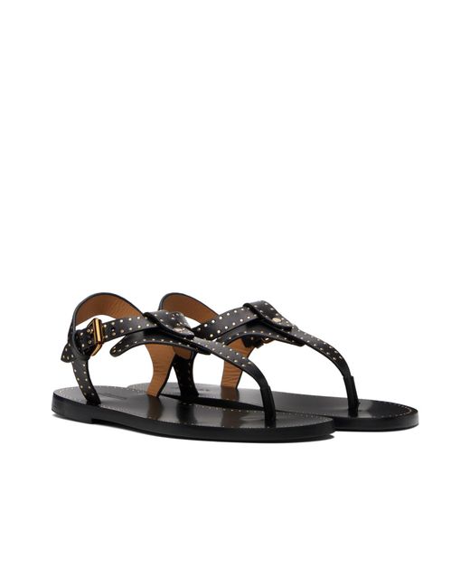 Isabel Marant Multicolor T-Bar Strap Joony Sandals