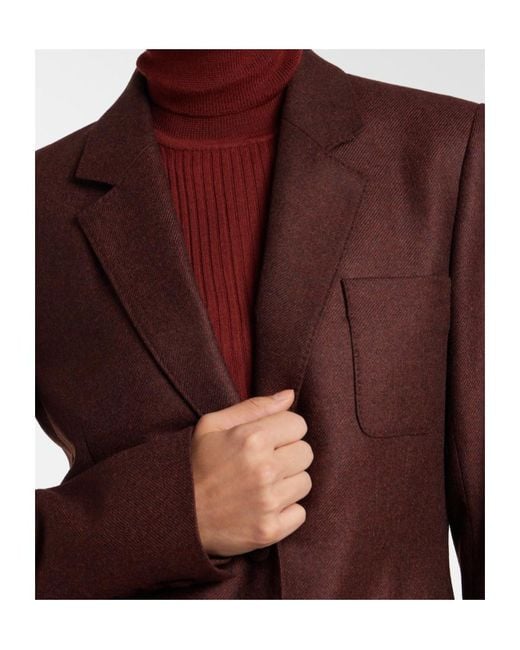 Gabriela Hearst Brown Louisa Wool-Blend Blazer