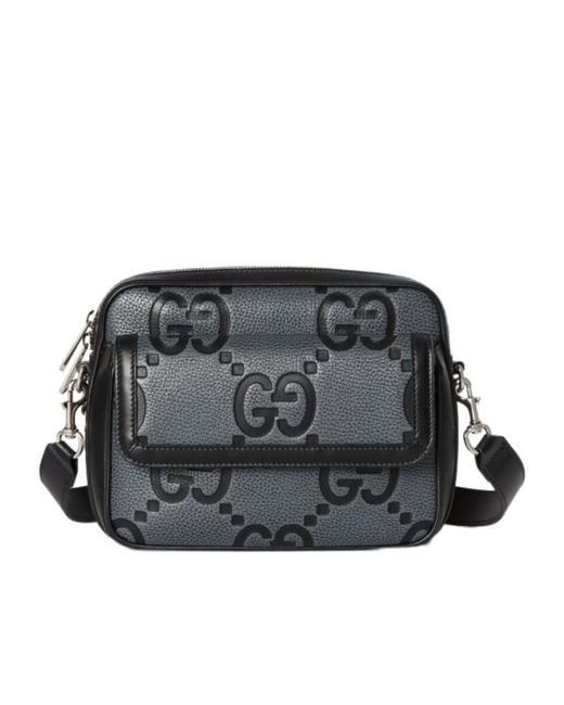 Gucci Black Gg Jumbo Small Crossbody Bag for men