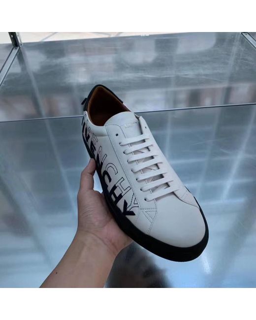 Givenchy White Embroidered Logo Sneakers for men