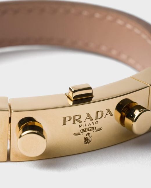 Prada White Logo Bracelet