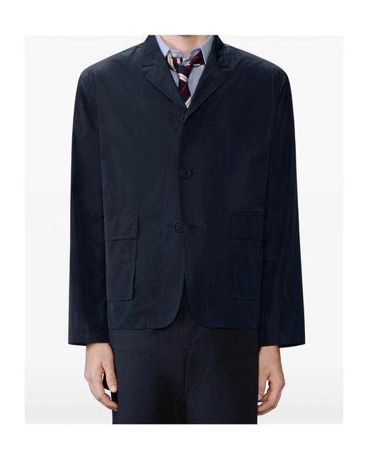 Thom Browne Blue Light Memory Tech Packable Sportcoat for men