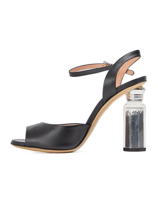 Moschino White Block-Heel High Heels
