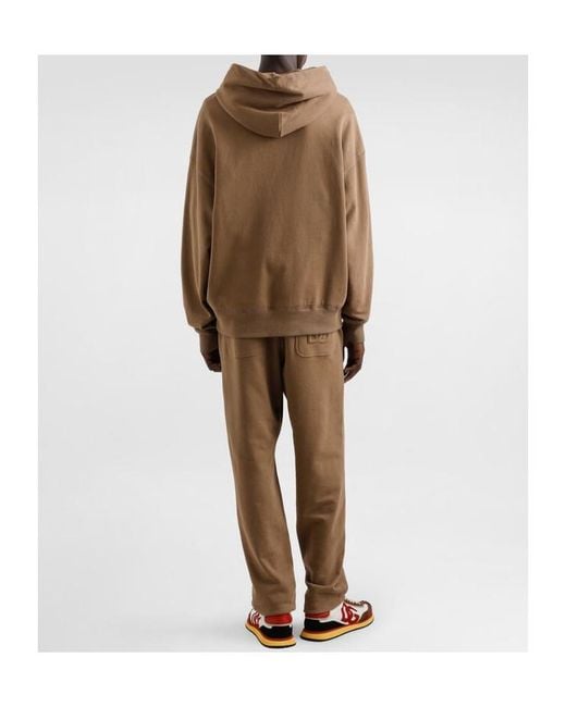 Dolce & Gabbana Brown Logo Embossed Oversize Hoodie for men