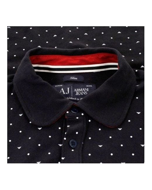 Armani Jeans Black Logo Details Polo Shirt for men