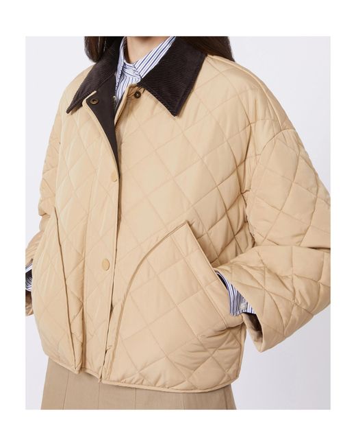 Weekend by Maxmara Natural Quilted Button-Up Coat