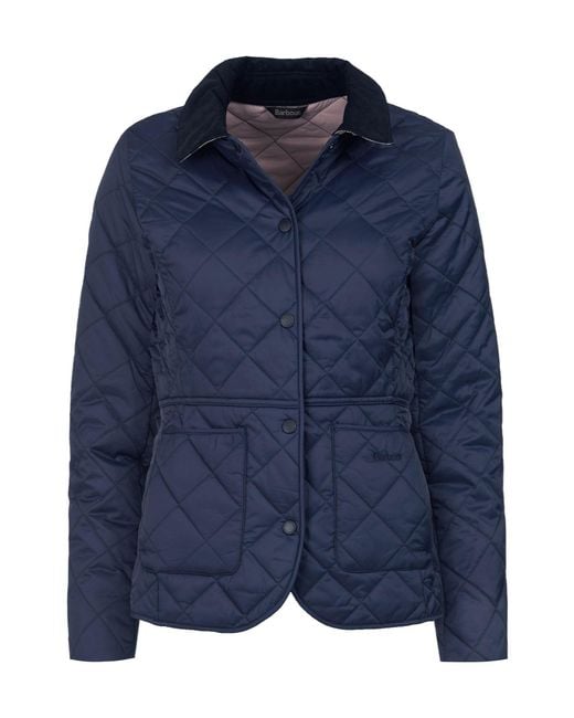 Barbour Blue Quilted Long-Sleeved Casual Jacket