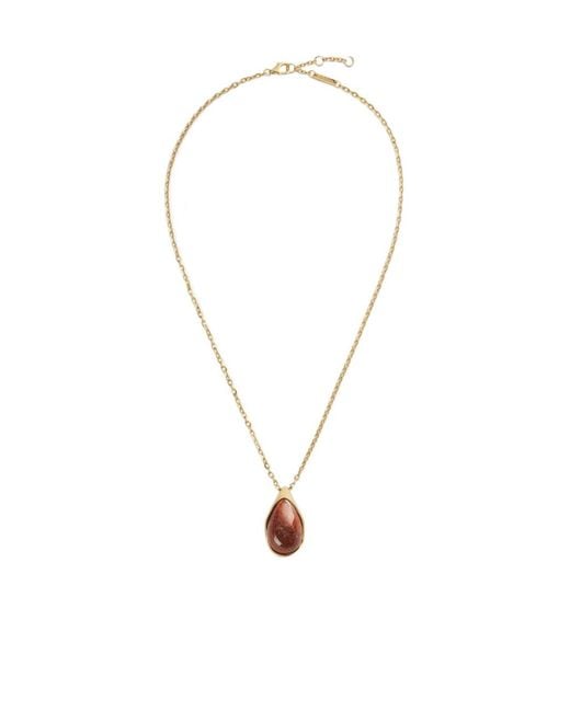 Bottega Veneta White Drop Marble Pendant Necklace