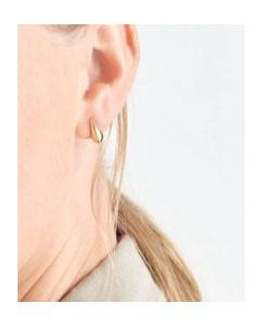 Lemaire Metallic Cuvered-Edge Drop Earrings