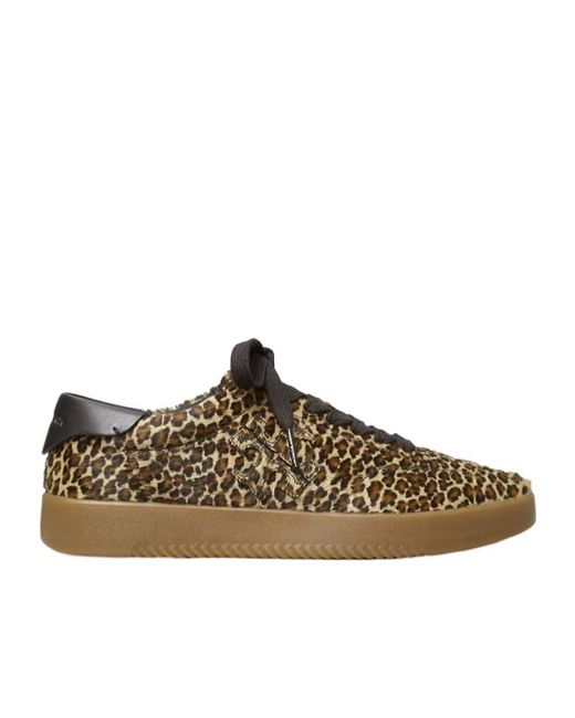 Tory Burch Brown Phoenix Leopard Printed Sneakers