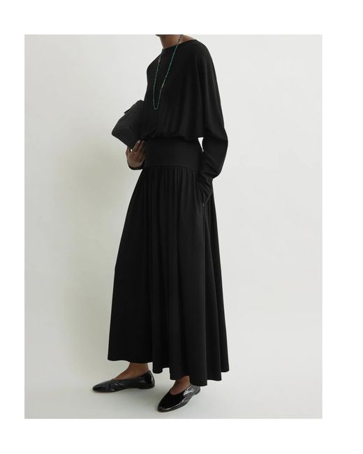 Totême Black Long-Sleeved Dress