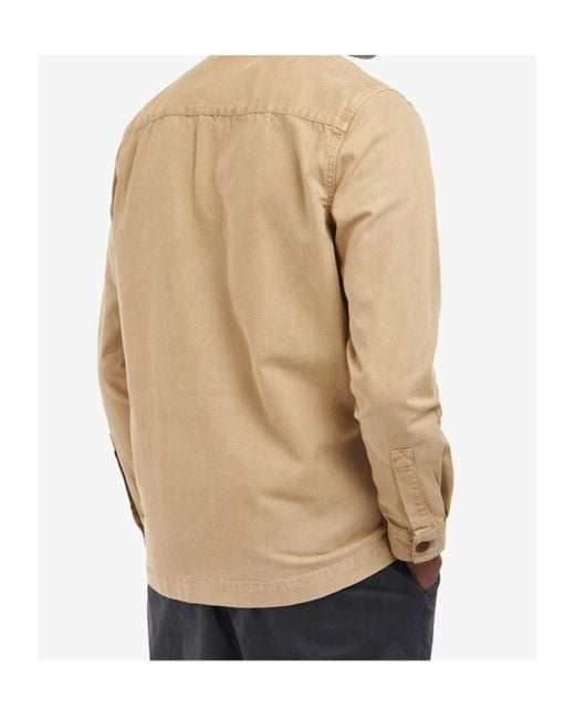 Barbour Natural Button-Down Shirt Jacket for men
