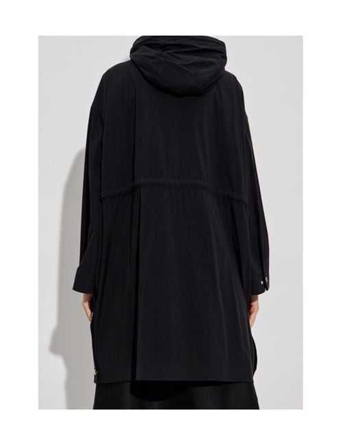 Moncler Gray Zip-Up Drawstring Jacket