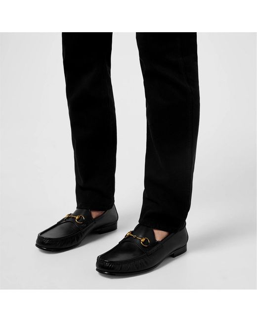 Gucci Black Horsebit Loafers for men