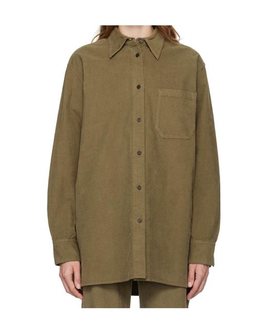 The Row Natural Corduroy Idro Shirt