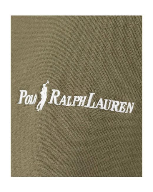 Polo Ralph Lauren Green Logo Collared Sweatshirt for men
