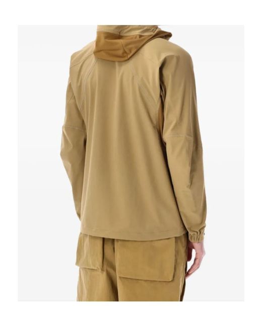 And Wander Natural Panelled Hooded Performance Jacket for men