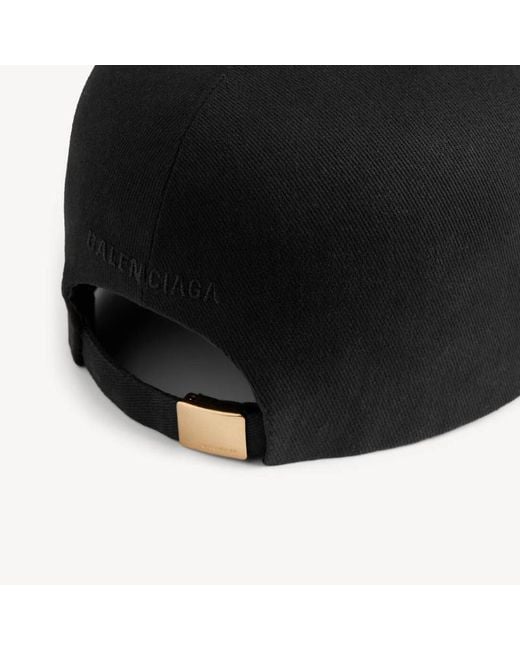 Balenciaga Black Logo Embroidered Baseball Cap