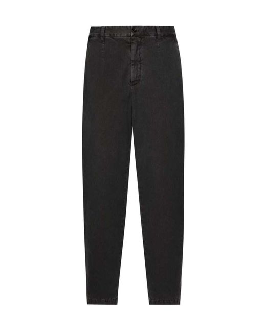 Dolce & Gabbana Black Logo Patch Straight Leg Trousers for men