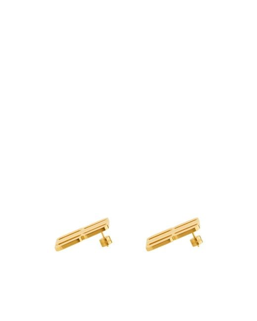 Balenciaga Metallic Nano Stud Earrings