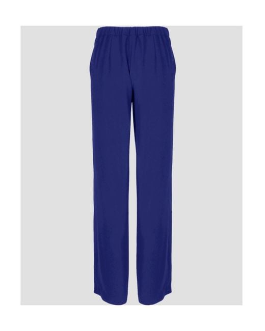 P.A.R.O.S.H. Blue Straight-Leg Cut Trousers